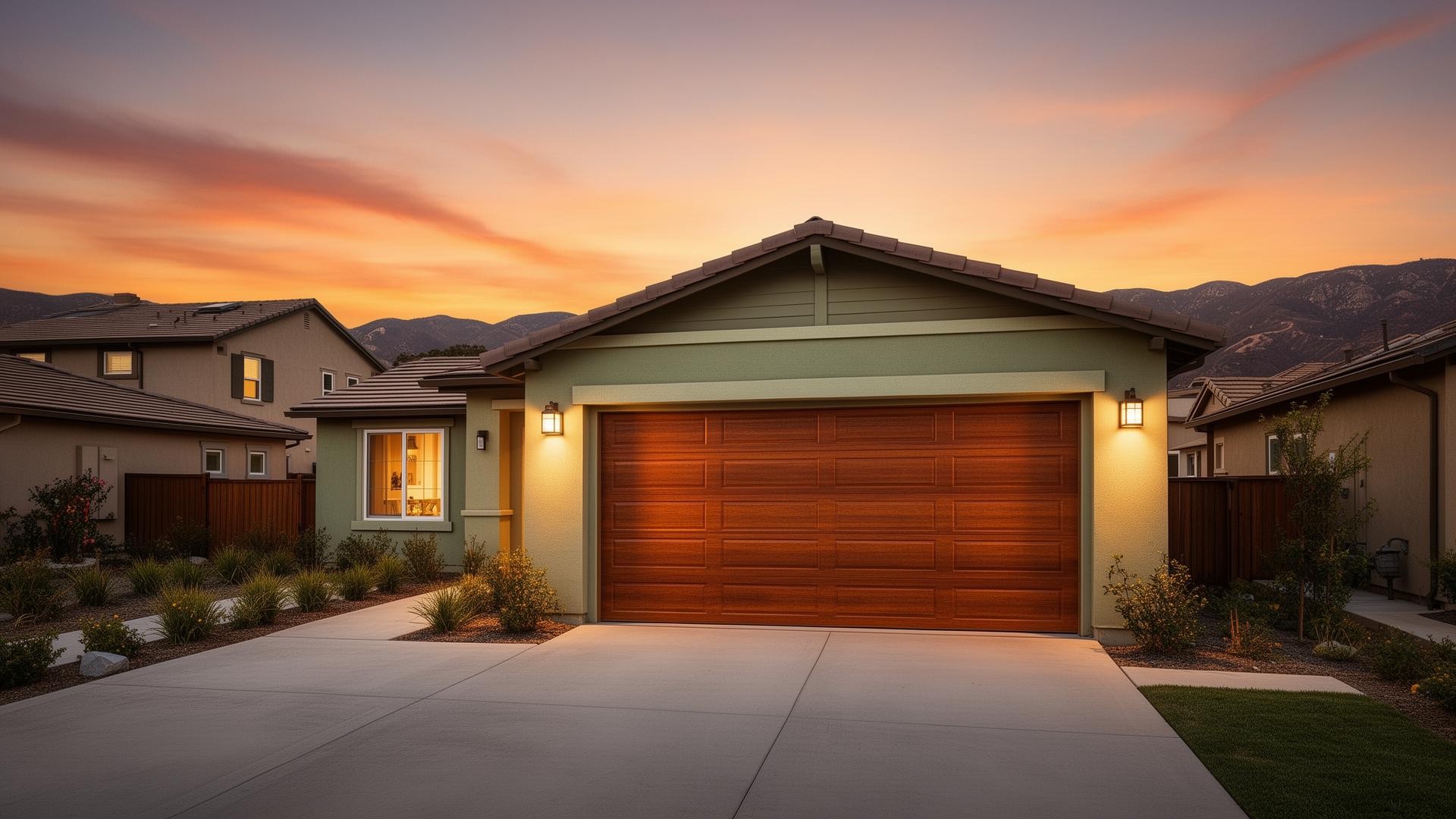 Professional garage door service in Simi Valley - modern home with new garage door installation